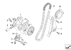 Детали масляного насоса для MOTO K44 K 1300 GT (0538,0539) 0 (схема запасных частей)