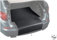 Двухсторонний мат багажного отделения для BMW F07N 550iX 4.0 N63N (схема запасных частей)