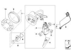 Топливный насос/датчик уровня наполнения для BMW K44 K 1300 GT (0538,0539) 0 (схема запасных частей)