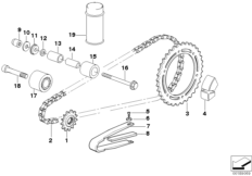Цепной привод для BMW R131 G 650 GS 11 (0188,0189) 0 (схема запасных частей)