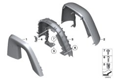 Облицовка дуги безопасности для BMW E89 Z4 30i N52N (схема запасных частей)