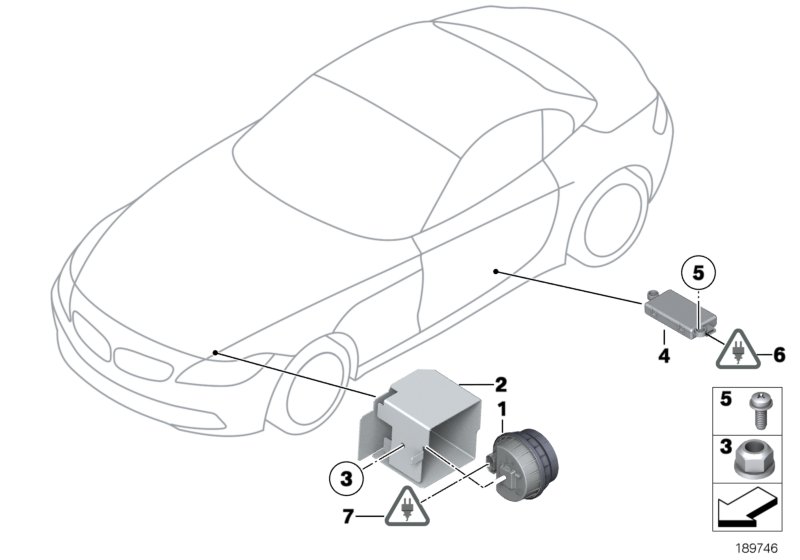 система охранной сигнализации для BMW E89 Z4 30i N52N (схема запчастей)
