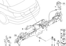 Багажная дверь/система запирания для BMW E93N 318i N43 (схема запасных частей)