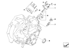 Детали коробки передач GS6-85BG для BMW R53 Cooper S W11 (схема запасных частей)