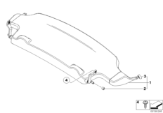 полка за задним сиденьем для BMW R57 Cooper S N14 (схема запасных частей)