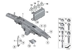 Актюатор HSR/доп.элементы/ЭБУ для BMW F02N 740Li N55 (схема запасных частей)