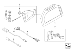 Комбинация приборов HP для BMW K40 K 1200 S (0581,0591) 0 (схема запасных частей)