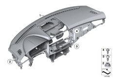 облицовка панели приборов для BMW E89 Z4 28i N20 (схема запасных частей)