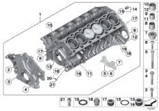 Блок-картер двигателя для ROLLS-ROYCE RR2N Drophead N73 (схема запасных частей)