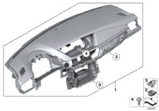 облицовка панели приборов для BMW E84 X1 20iX N20 (схема запасных частей)