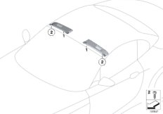 Солнцезащитные козырьки для BMW E89 Z4 35is N54T (схема запасных частей)