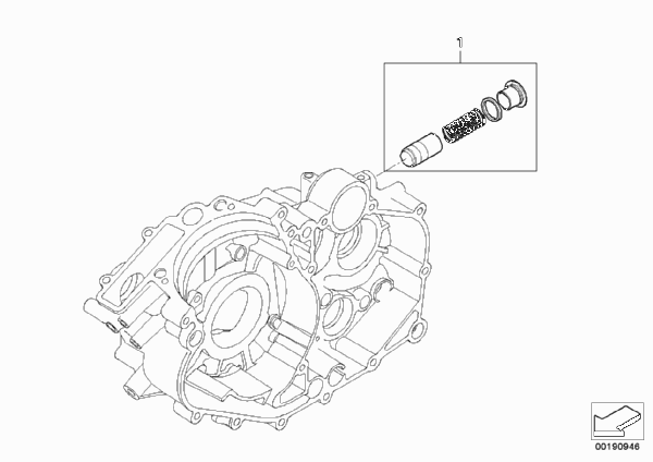 Клапан регулировки давления масла для BMW K16 G 450 X (0145) 0 (схема запчастей)
