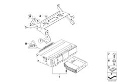 CD-чейнджер / кронштейн для BMW E92 330i N53 (схема запасных частей)