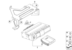 CD-чейнджер / кронштейн для BMW E88 123d N47S (схема запасных частей)
