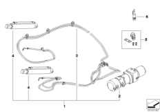 Гидравлический узел складного верха для BMW R57N Cooper D 1.6 N47N (схема запасных частей)