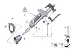 Рулевая колонка с механическим приводом для BMW E84 X1 20iX N20 (схема запасных частей)