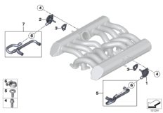 Система вентиляции картера для BMW RR3 Coupé N73 (схема запасных частей)