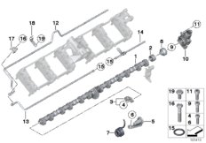 Эксцентриковый вал механизма упр.клап. для ROLLS-ROYCE RR3 Coupé N73 (схема запасных частей)