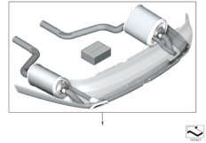 К-т модернизации, выхлопная труба для BMW RR2 Drophead N73 (схема запасных частей)