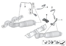 Лямбда-зонд/дополнительные элементы для BMW RR2 Drophead N73 (схема запасных частей)
