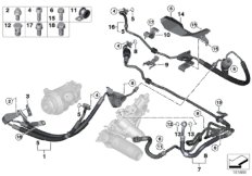 Трубопр.гидроус.рул.упр./Adaptive Drive для BMW E70 X5 3.0si N52N (схема запасных частей)