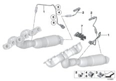 Лямбда-зонд/дополнительные элементы для BMW RR2 Drophead N73 (схема запасных частей)