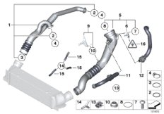Воздуховод наддувочного воздуха для BMW E89 Z4 35is N54T (схема запасных частей)