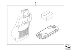 Развл.сист.,сзади, Sony PSP для BMW E83 X3 3.0i M54 (схема запасных частей)