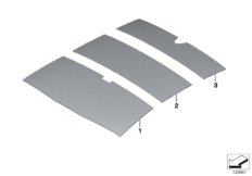 Звукоизоляция крыши для BMW F07N 550i N63N (схема запасных частей)