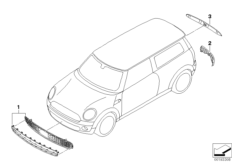 Дооснащение Chrome Line Exterieur для BMW R55 Cooper S N14 (схема запасных частей)