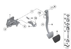 Педальный механизм для BMW E89 Z4 28i N20 (схема запасных частей)