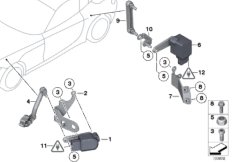 Датчик регулировки угла наклона фар для BMW E89 Z4 30i N52N (схема запасных частей)