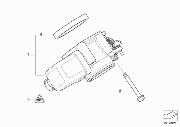 Корпус дроссельной заслонки для BMW E46 323Ci M52 (схема запчастей)