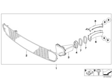 JCW пакет вентиляции торм.дисков - R5x для BMW R56 Cooper S N14 (схема запасных частей)