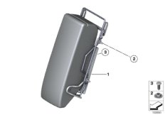 Средний подлокотник сиденья Зд для ROLLS-ROYCE RR2 Drophead N73 (схема запасных частей)
