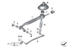 Механизм переключения передач МКПП для BMW E89 Z4 35i N54 (схема запасных частей)