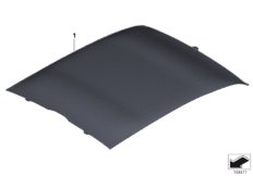 Обивка потолка, перф. кожа для ROLLS-ROYCE RR3 Coupé N73 (схема запасных частей)