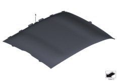 Обивка потолка starlight для ROLLS-ROYCE RR3 Coupé N73 (схема запасных частей)