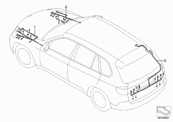 Ремонтный провод основн.жгута проводов для BMW E70N X5 M50dX N57X (схема запчастей)