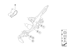 Планка упора для ног/элементы крепления для BMW K73 F 800 R (0217,0227) 0 (схема запасных частей)