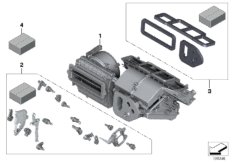 Детали корпуса сист.отопления и кондиц. для BMW E89 Z4 35i N54 (схема запасных частей)