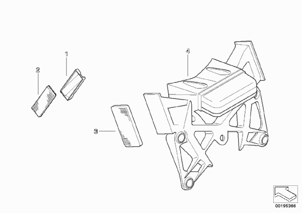 Кронштейн номерного знака США/отражатель для MOTO K43 K 1300 R (0518,0519) 0 (схема запчастей)