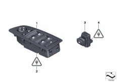 Выключатель cтеклоподъемника для BMW E84 X1 16i N20 (схема запасных частей)