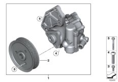 Насос гидроусилителя рулевого управления для ROLLS-ROYCE RR1 Phantom EWB N73 (схема запасных частей)