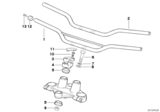 Руль/крепление для BMW E169 F 650 ST 97 (0163,0168) 0 (схема запасных частей)