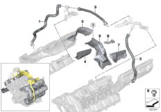 Система вентиляции картера для BMW E71 X6 M S63 (схема запасных частей)