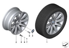 Л/с диск BMW турбинный дизайн 271 - 18'' для BMW F13N 650iX 4.4 N63N (схема запасных частей)