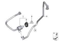 Клапан вентиляции топливного бака для BMW F11 530i N52N (схема запасных частей)