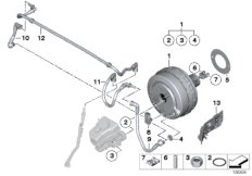 Вакуумный усилитель тормозов для BMW E84 X1 18d N47 (схема запасных частей)