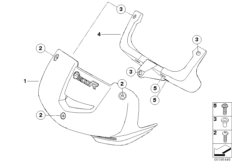 Облицовка кокпита для MOTO K73 F 800 R (0217,0227) 0 (схема запасных частей)